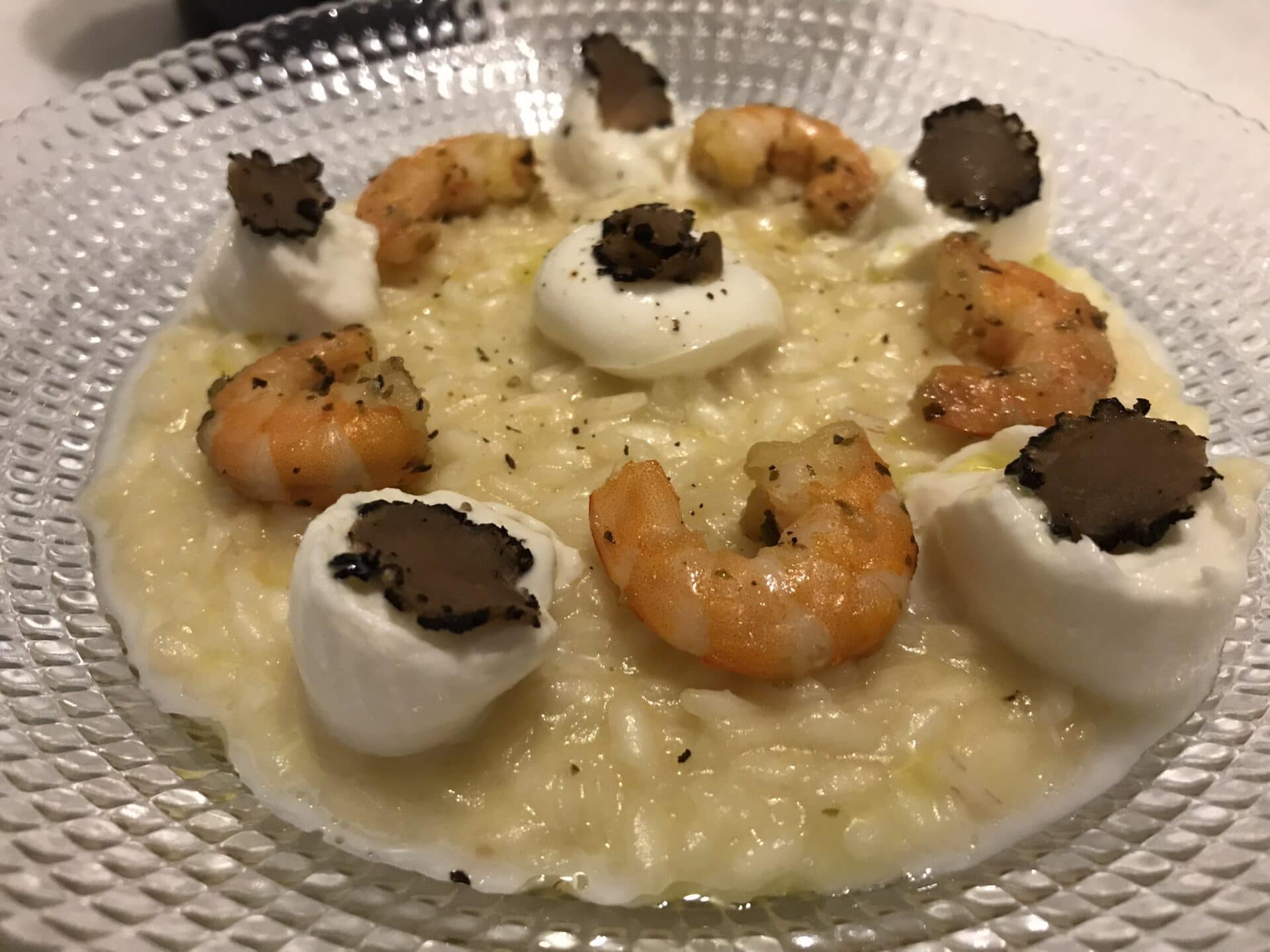 RISOTTO CON BURRATA AL MAZZANCOLLE E SCAGLIE DI TARTUFO